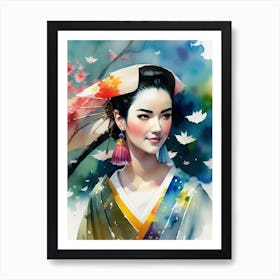 Geisha Painting Art Print