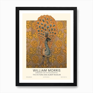 Peacock Exhibition Poster, William Morris Art Print