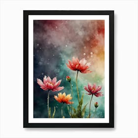 Flowers In The Rain 1 Art Print