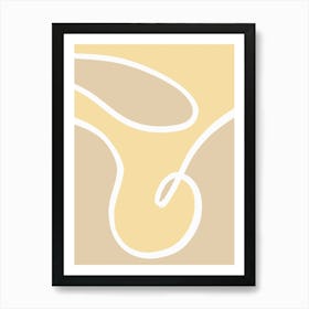 Yellow Line Abstract Art Poster_2458436 Art Print