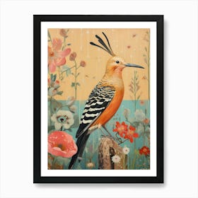 Hoopoe 2 Detailed Bird Painting Art Print