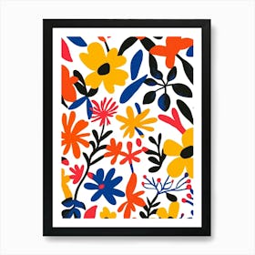 Abstract Floral Pattern 4 Art Print