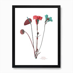 Ode aux Fleurs Rouge Art Print