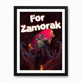 For Zamorak, RS, RS3, OSRS, Runescape, Video Game, Art, Wall Print Art Print