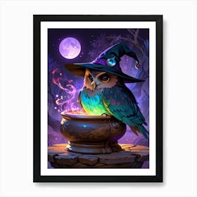 Witch Owl 2 Art Print