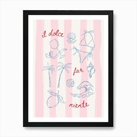 Il Dolce Far Niente Beach Poster Art Print