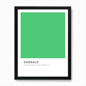 Emerald Color Block Collection Wall Art Print