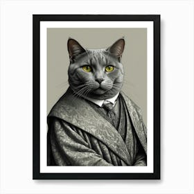 Harry Potter Cat Art Print