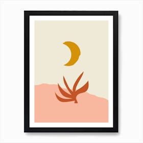 Waxing Crescent Moon Art Print