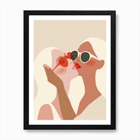 Two Women Kissing 13 Art Print