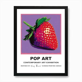 Poster Big Strawberry Pop Art 4 Art Print