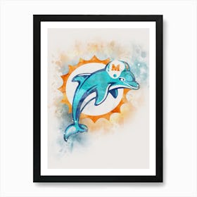 Miami Dolphins 3 Art Print