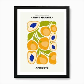 The Fruit Market Apricot Illustration Maximalist Art Print