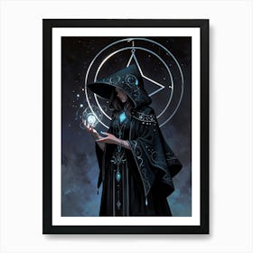 Witch With A Crystal 1 Art Print