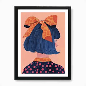 Girl With Blue Hair 1 Art Print