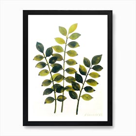 Green Leaves Art Print