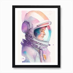 Cosmonaut Gouache Space Art Print