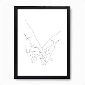 Two Hands Holding Hands Art Print