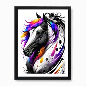 Rainbow Horse 8 Art Print