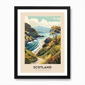 West Highland Coast Path Scotland 3 Vintage Hiking Travel Poster Art Print