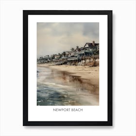 Newport Beach Watercolor 4travel Poster Art Print