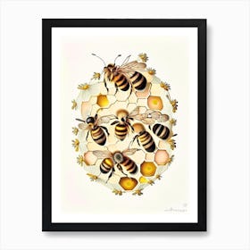 Colony Of Bees 6 Vintage Art Print