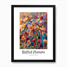 Knitted Flowers Daffodils Field 5 Art Print