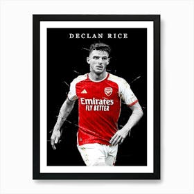 Declan Rice Arsenal 1 Art Print