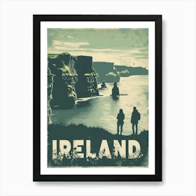 A Cliffs of Moher Journey Ireland Travel Poster Art Print