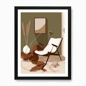 Illustration Of A Living Room 1 Art Print