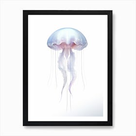 Upside Down Jellyfish Simple Drawing 5 Art Print