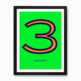 Three Green Art Print