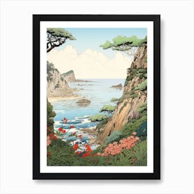 Okinawa Islands In Okinawa, Ukiyo E Drawing 4 Art Print