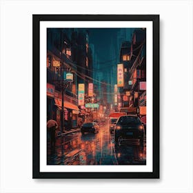 City At Night 17 Art Print