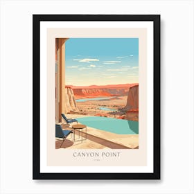 Canyon Point, Utah 3 Midcentury Modern Pool Poster Art Print