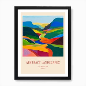 Colourful Abstract Crins National Park France 3 Poster Art Print