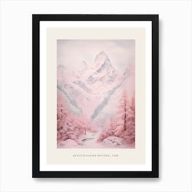 Dreamy Winter National Park Poster  Berchtesgaden National Park Germany 2 Art Print