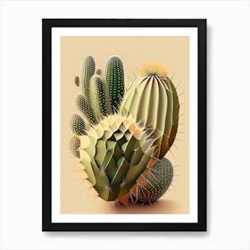 Parodia Cactus Neutral Abstract 1 Art Print