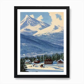 Appi Kogen, Japan Ski Resort Vintage Landscape 1 Skiing Poster Art Print