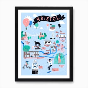 Bristol Map Art Print