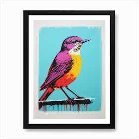 Andy Warhol Style Bird Dipper 2 Art Print