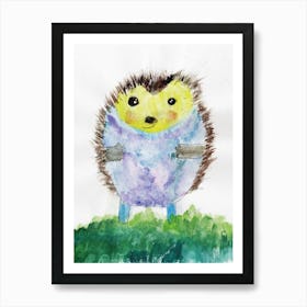 A Hedgehog painted by Little Artist O.D.R Art Print