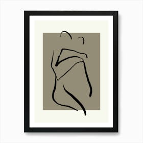 Woman Hugging A Man Art Print