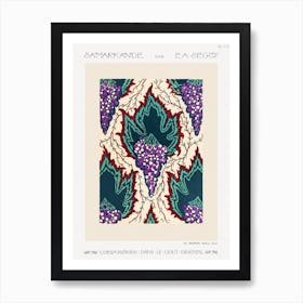 Grape Pattern Art Nouveau Pochoir Print In Oriental Style, Eugène Séguy Art Print