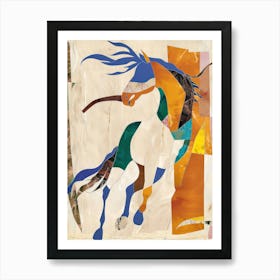 Horse 4 Cut Out Collage Art Print