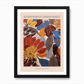 Fall Botanicals Forget Me Not Poster Art Print