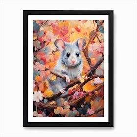  A Mountain Pygmy Possum Vibrant Paint Splash 1 Art Print