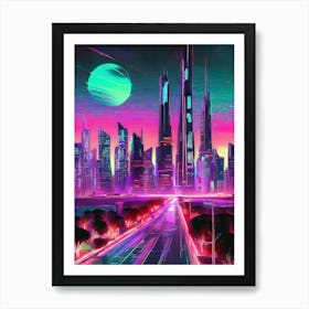 Futuristic Cityscape 4 Art Print