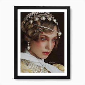 Portrait Of A Woman With Pearls, Renaissance-inspired Portrait, Gifts, Personalized Gifts, Unique Gifts, Renaissance Portrait, Gifts for Friends, Historical Portraits, Gifts for Dad, Birthday Gifts, Gifts for Her, Cat Art, Custom Portrait, Personalized Art, Gifts for Husband, Home Decor, Gifts for Pets, Gifts for Boyfriend, Gifts for Mom, Gifts for Girlfriend, Gifts for Sister, Gifts for Wife, Clipart Pack, Renaissance, Renaissance Inspired, Renaissance Tour, Victorian Lady, Victorian Style, Renaissance Lady, Renaissance Ladies, Digital Renaissance, Renaissance Clipart, Renaissance Pin, PNG Vintage, Renaissance Whimsy, Renaissance, Victorian Style, Renaissance Whimsy, Victorian Lady, Renaissance Pin, Renaissance Inspired, Renaissance Tour, Renaissance Lady, Renaissance Ladies, Clipart Pack, PNG Vintage, Digital Renaissance, Renaissance Clipart 1 Art Print