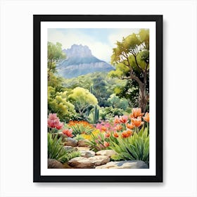 Kirstenbosch Botanical Garden South Africa Watercolour 1 Art Print